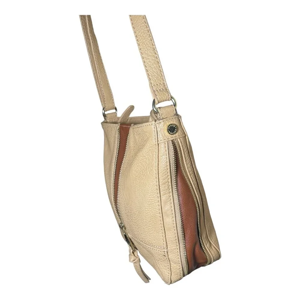 Steve Madden Tan Zippered Crossbody Bag